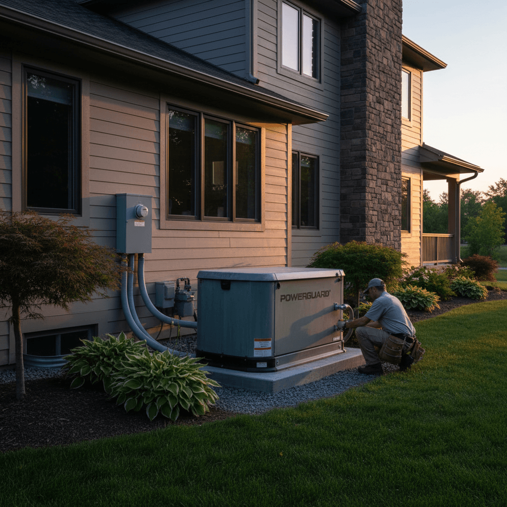 Backup generator installation