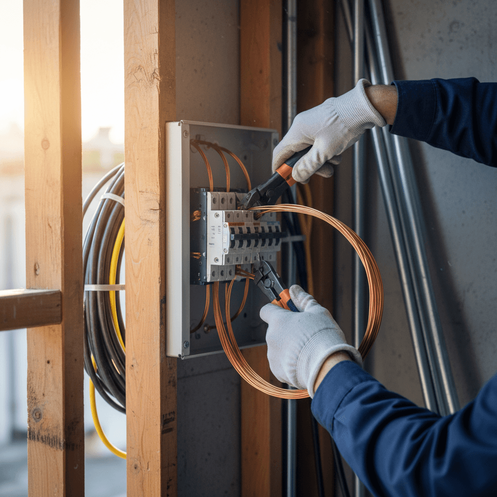 New construction electrical installation